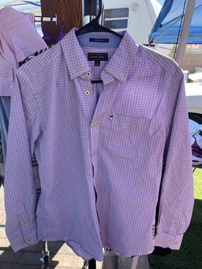 Mason James Purple Micro-Check Button-Down Shirt